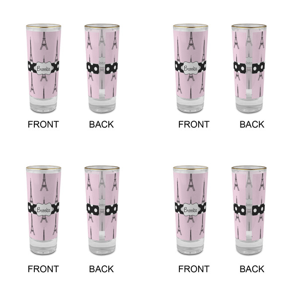 Eiffel Tower Glass Shot Glass - 2 oz - Set of 4 - APPROVAL
