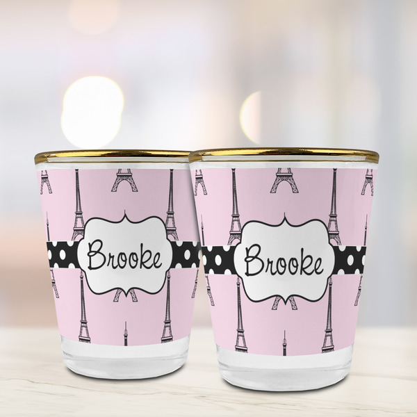 Eiffel Tower Glass Shot Glass - with gold rim - LIFESTYLE