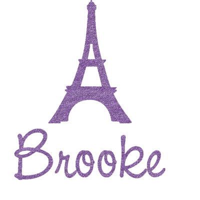 Eiffel Tower Glitter Sticker Decal - Up to 9"X9" (Personalized)