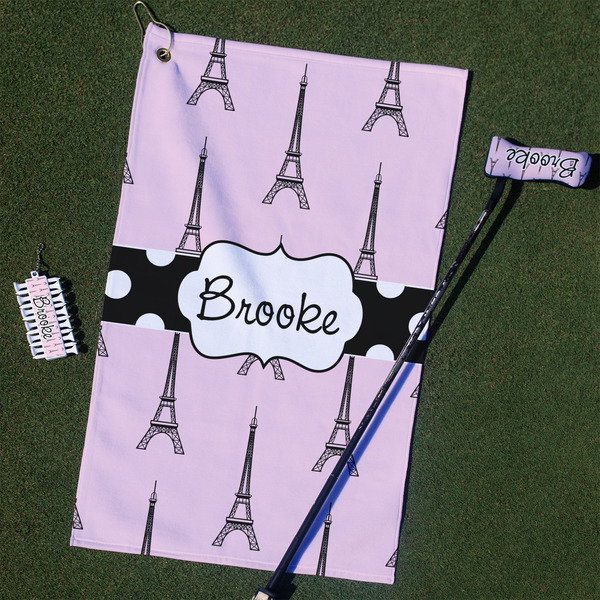 Custom Eiffel Tower Golf Towel Gift Set (Personalized)