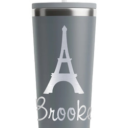 Eiffel Tower RTIC Everyday Tumbler with Straw - 28oz - Grey - Single-Sided (Personalized)