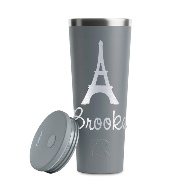Eiffel Tower Grey RTIC Everyday Tumbler - 28 oz. - Lid Off
