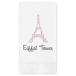 Eiffel Tower Guest Napkins - Full Color - Embossed Edge (Personalized)