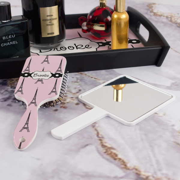 Eiffel Tower Hair Brush - With Hand Mirror