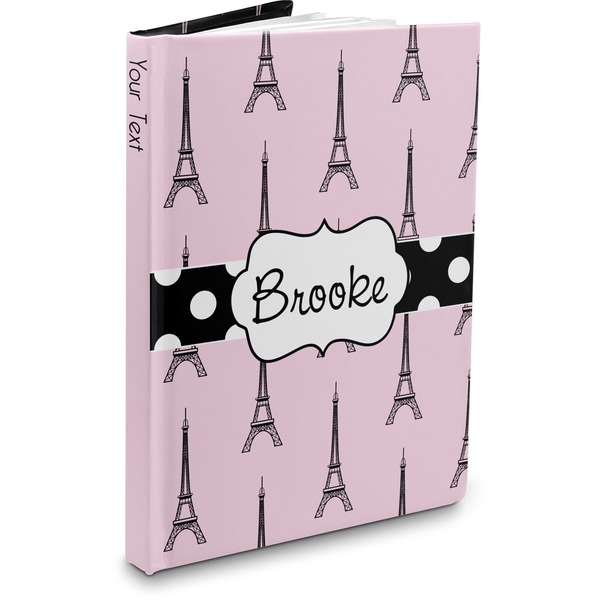 Custom Eiffel Tower Hardbound Journal - 5.75" x 8" (Personalized)
