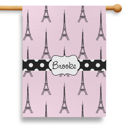 Eiffel Tower 28" House Flag - Single Sided (Personalized)
