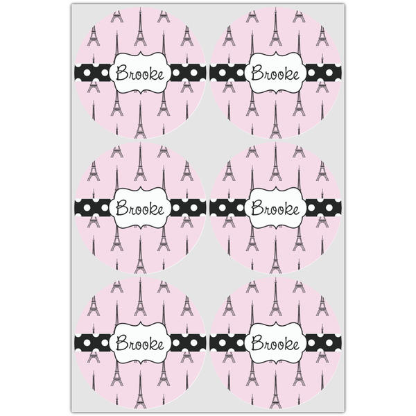 Eiffel Tower Icing Circle - Large - Set of 6