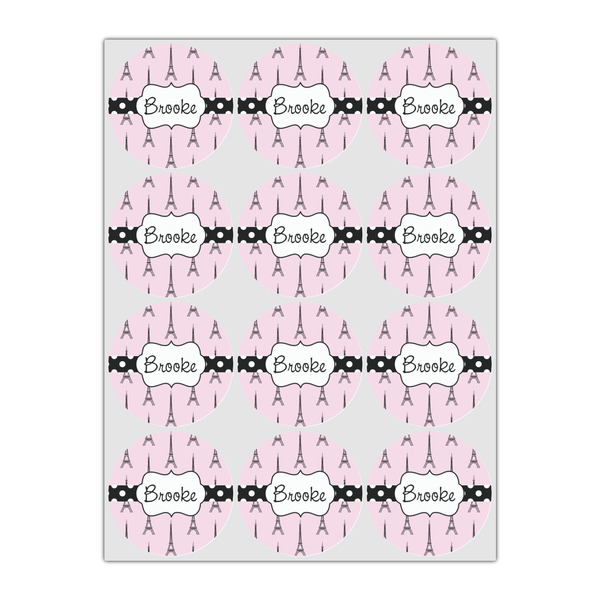 Eiffel Tower Icing Circle - Small - Set of 12