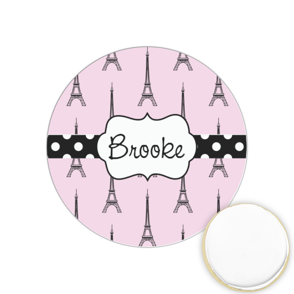 Custom Eiffel Tower Printed Cookie Topper - 1.25" (Personalized)