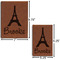 Eiffel Tower Journal Size Comparisons w/ Dimensions