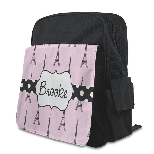 Custom Eiffel Tower Preschool Backpack (Personalized)