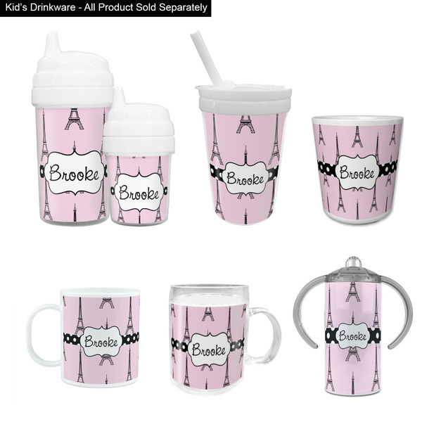 Eiffel Tower Kid's Drinkware - Customized & Personalized