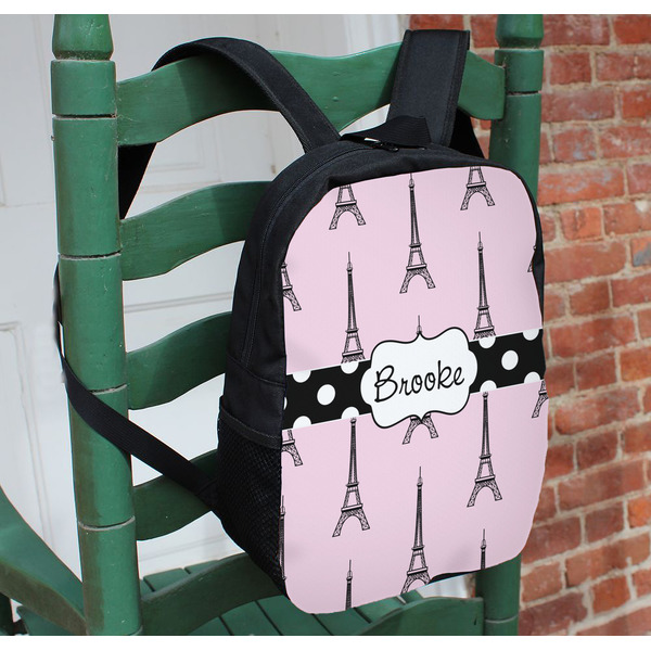 Eiffel Tower Kids Backpack - In Context