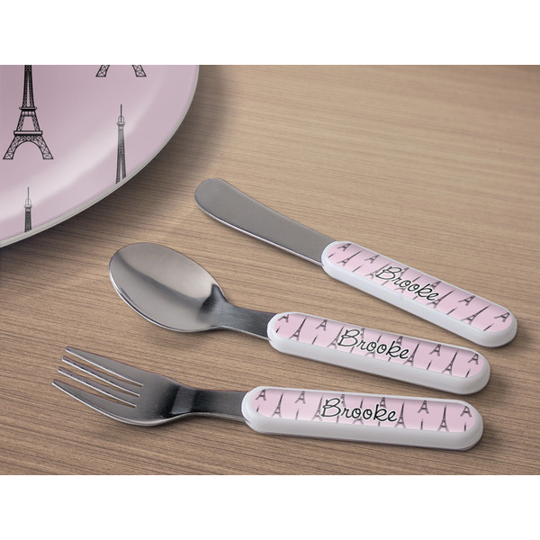 Eiffel Tower Kids Flatware w/ Plate