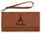 Eiffel Tower Ladies Wallet - Leather - Rawhide - Front View