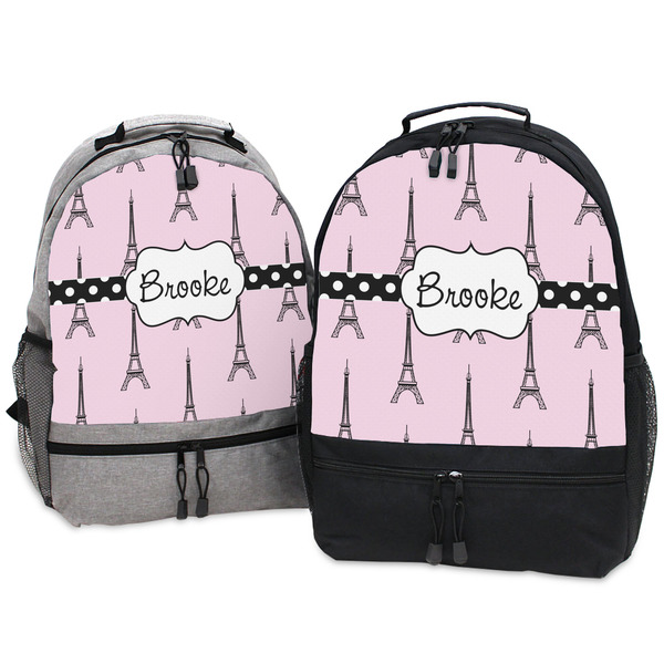 Eiffel Tower Large Backpacks - Both