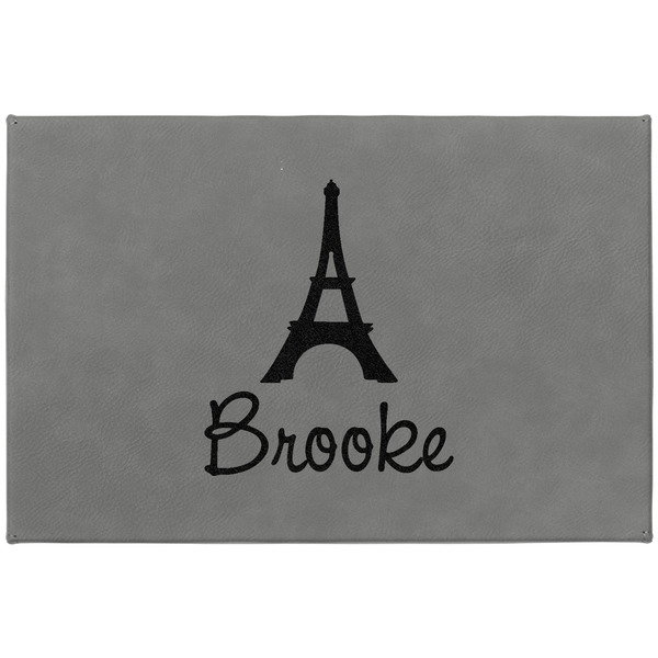 Eiffel Tower Large Engraved Gift Box with Leather Lid - Approval