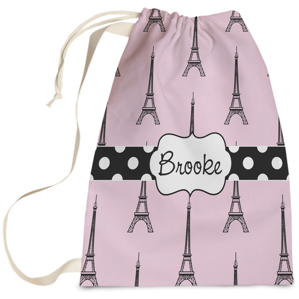 Custom Eiffel Tower Laundry Bag - Large (Personalized)