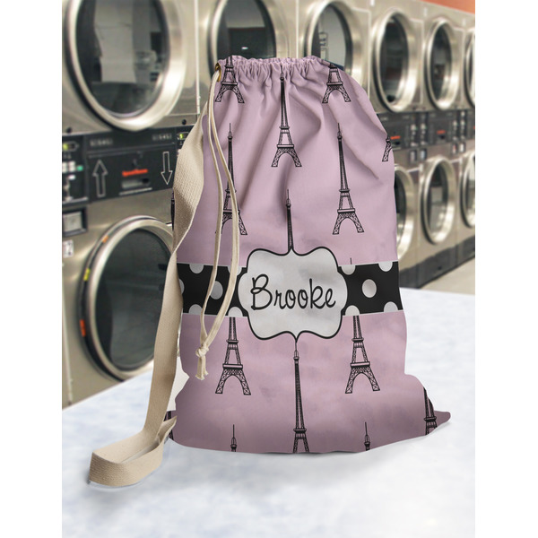 Eiffel Tower Laundry Bag in Laundromat