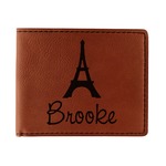 Eiffel Tower Leatherette Bifold Wallet - Single Sided (Personalized)