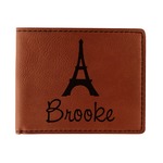 Eiffel Tower Leatherette Bifold Wallet - Single Sided (Personalized)