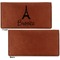 Eiffel Tower Leather Checkbook Holder Front and Back Single Sided - Apvl