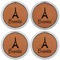 Eiffel Tower Leather Coaster Set of 4