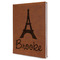 Eiffel Tower Leather Sketchbook (Personalized)