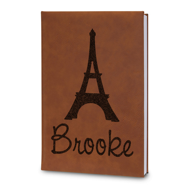 Custom Eiffel Tower Leatherette Journal - Large - Double Sided (Personalized)