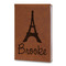 Eiffel Tower Leatherette Journals - Large - Double Sided - Angled View