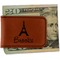 Eiffel Tower Leatherette Magnetic Money Clip - Front