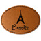 Eiffel Tower Leatherette Patches - Oval