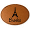 Eiffel Tower Faux Leather Iron On Patch - Oval (Personalized)