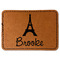 Eiffel Tower Faux Leather Iron On Patch - Rectangle (Personalized)