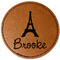 Eiffel Tower Leatherette Patches - Round