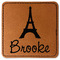 Eiffel Tower Faux Leather Iron On Patch - Square (Personalized)