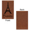 Eiffel Tower Leatherette Sketchbooks - Small - Single Sided - Front & Back View