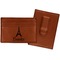 Eiffel Tower Leatherette Wallet with Money Clips - Front and Back