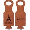 Eiffel Tower Leatherette Wine Tote Double Sided - Front and Back