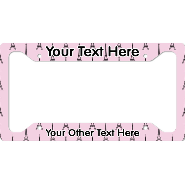 Custom Eiffel Tower License Plate Frame (Personalized)
