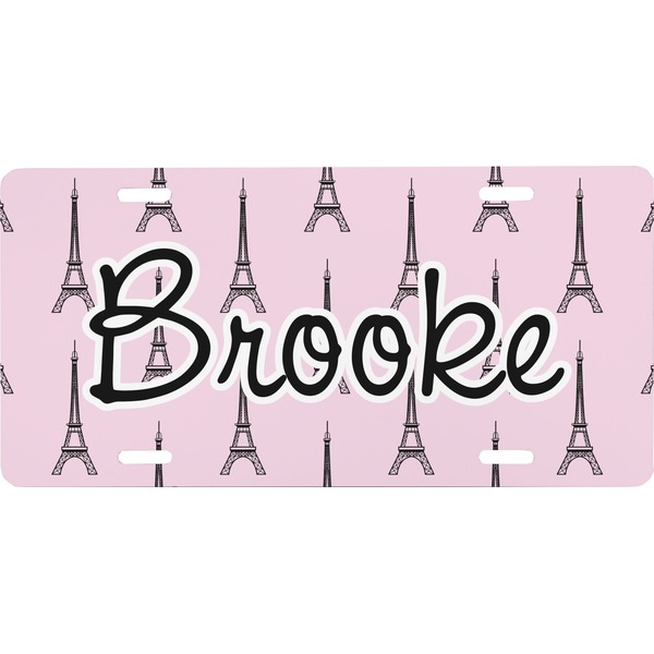 Custom Eiffel Tower Front License Plate (Personalized)