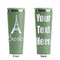 Eiffel Tower Light Green RTIC Everyday Tumbler - 28 oz. - Front and Back