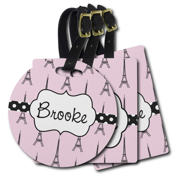 Custom Eiffel Tower Plastic Luggage Tag (Personalized)