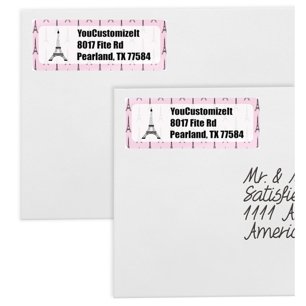 Eiffel Tower Mailing Labels - Double Stack Close Up