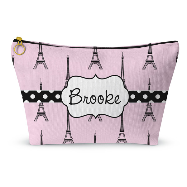 Custom Eiffel Tower Makeup Bag - Small - 8.5"x4.5" (Personalized)
