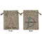 Eiffel Tower Medium Burlap Gift Bag - Front & Back (Personalized)