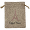 Eiffel Tower Medium Burlap Gift Bag - Front