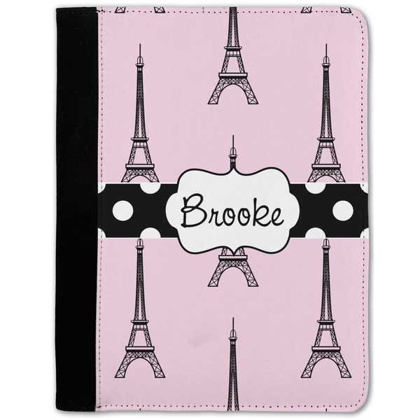 Custom Eiffel Tower Notebook Padfolio - Medium w/ Name or Text