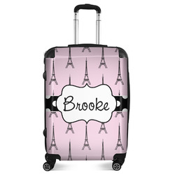 Eiffel Tower Suitcase - 24" Medium - Checked (Personalized)