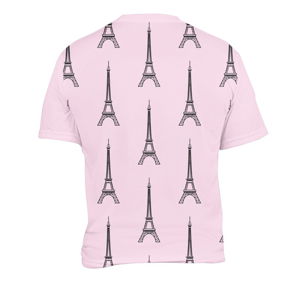 Eiffel Tower Men's Crew Neck T Shirt Medium - Back